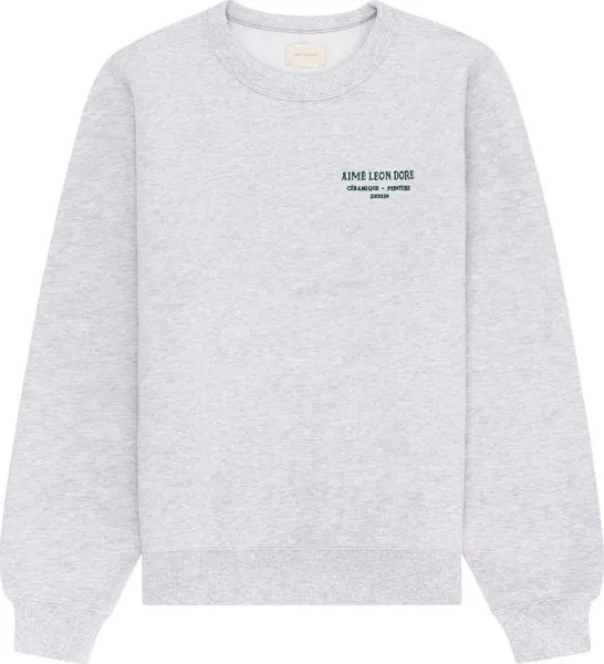 Толстовка Aimé Leon Dore Artiste Crewneck 'Silver Mix', серый