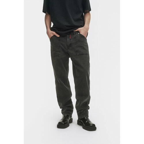 Джинсы широкие AT EASE Straight, размер S, grey