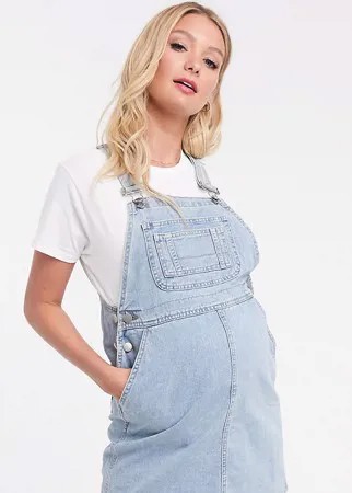 Синий джинсовый сарафан ASOS DESIGN Maternity