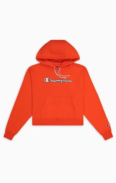 Толстовка женская Champion Rochester 1919 Champion Logo Hooded Sweatshirt оранжевая XS