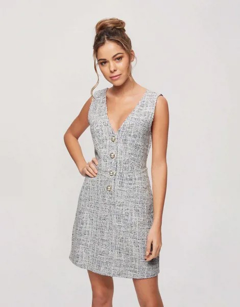 Голубой сарафан из букле Miss Selfridge