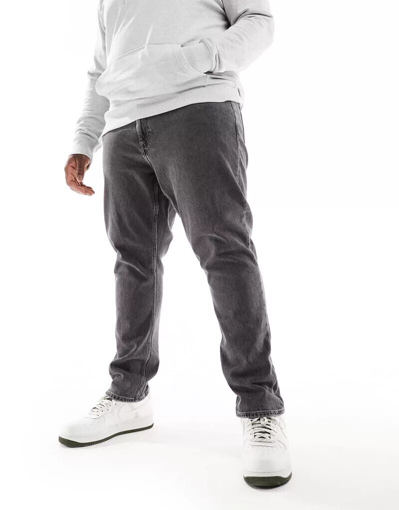 Черные джинсы прямого кроя классического кроя Tommy Jeans Big & Tall