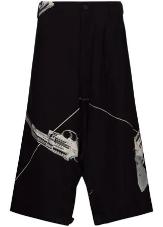 Yohji Yamamoto шорты-бермуды Sarouel с низким шаговым швом