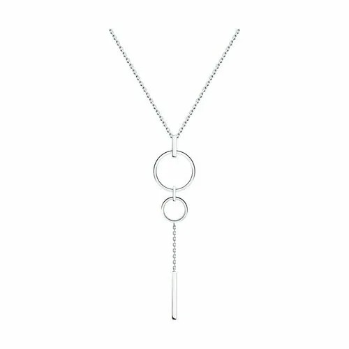 Колье Diamant, серебро, 925 проба, родирование, фианит, длина 50 см.