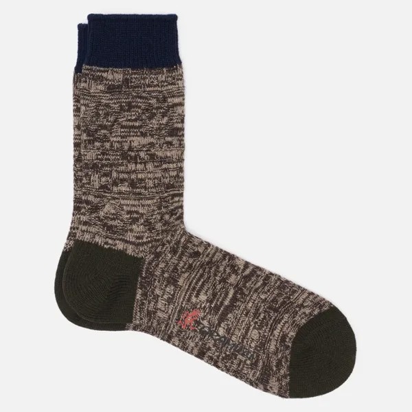 Носки Gramicci Pattern Wool коричневый, Размер 43-46 EU