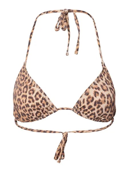 Топ бикини Pieces BAOMI, цвет Brown/Light Brown/Dark Brown