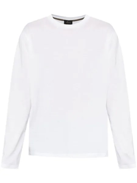 Brioni футболка из хлопка с круглым вырезом, белый