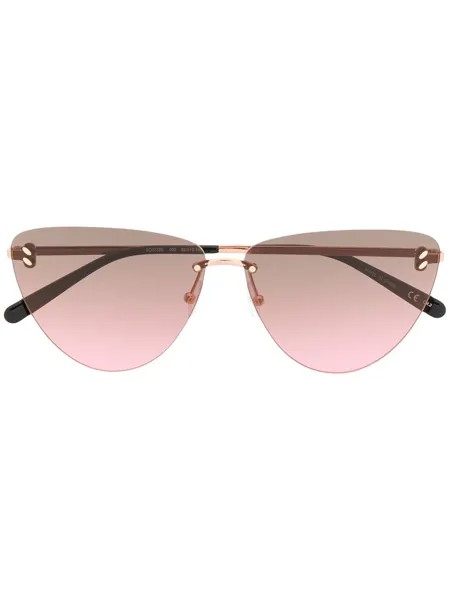 Stella McCartney Eyewear солнцезащитные очки в безободковой оправе 'кошачий глаз'