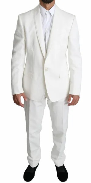 DOLCE - GABBANA Костюм MARTINI Белый однобортный из 2 предметов EU52/US42/XL $2750