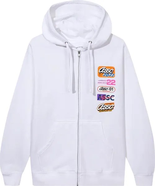 Худи Anti Social Social Club Hot Nights Zip Hoodie White, белый