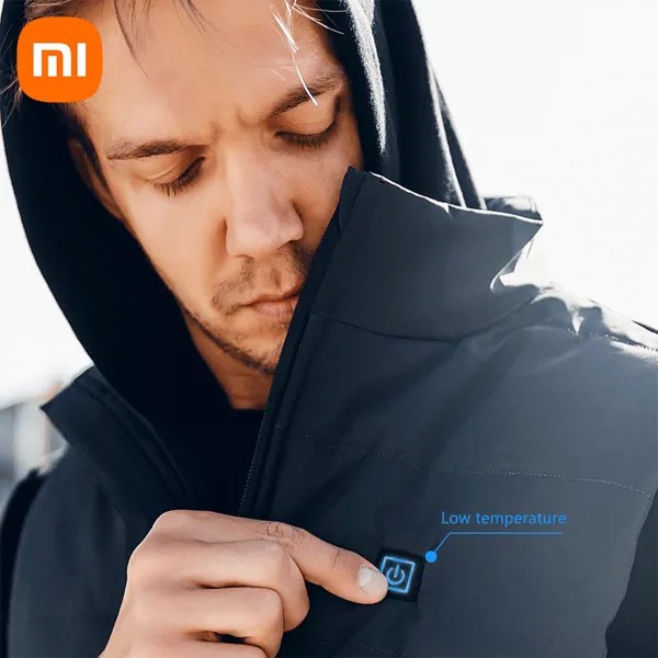 Xiaomi SKAH 4-зонная графеновая жилетка с электрическим подогревом Мужская Уличная зимняя теплая умная термостатическая обогревающая куртка с ...