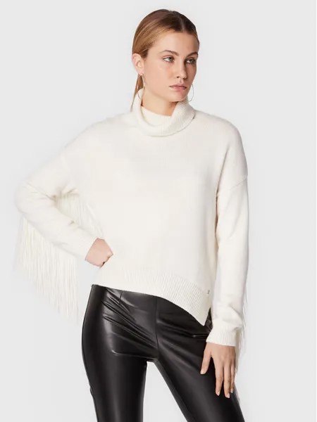 Свитер-водолазка свободного кроя Guess, белый