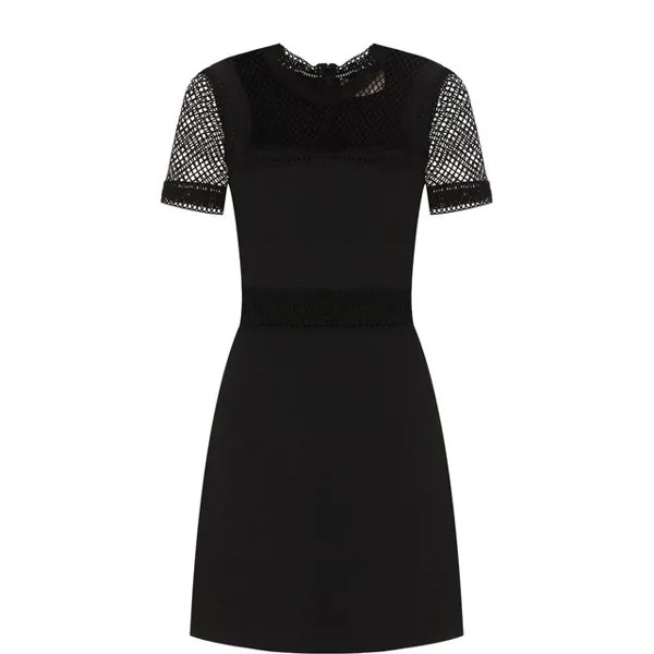 Приталенное мини-платье с коротким рукавом Elie Saab