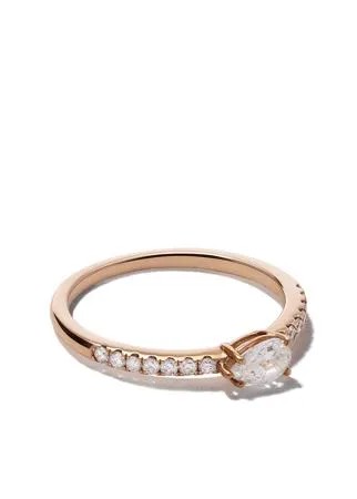 Anita Ko кольцо Sideways из розового золота с бриллиантами