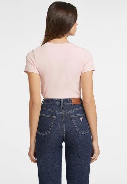 Базовая футболка CN SLIM AMERICA TEE Guess Jeans, светло-розовый