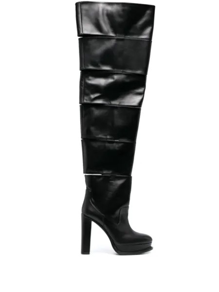 Alexander McQueen ботфорты Slash, черный