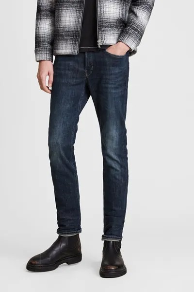 Джинсы скинни Rex с потертым эффектом Allsaints, синий