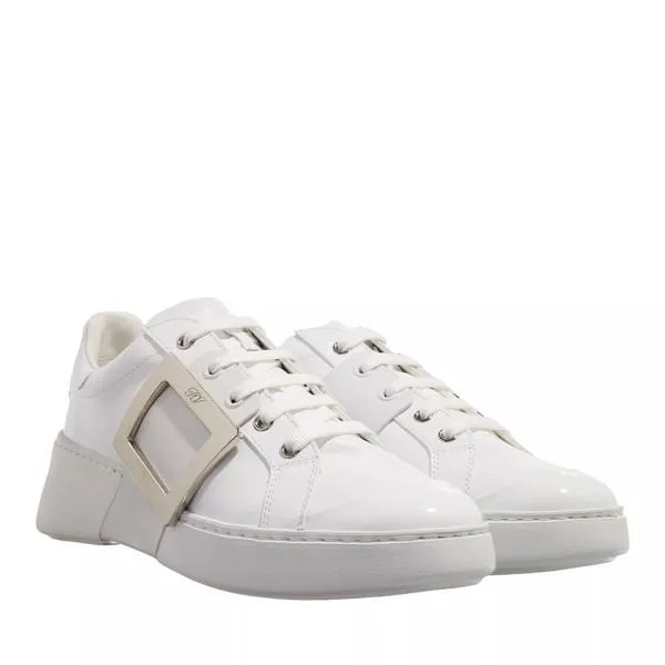 Кроссовки viv´skate metal buckle sneakers in soft leather Roger Vivier, белый