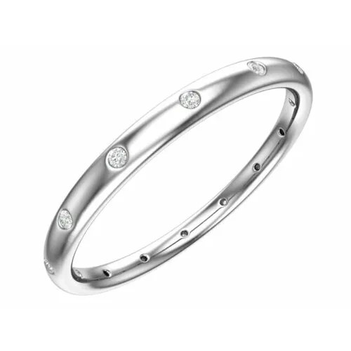 Кольцо POKROVSKY кольцо из серебра 0101620-00775, серебро, 925 проба, родирование, размер 16, бесцветный
