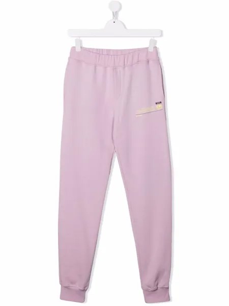 MSGM Kids спортивные брюки с графичным принтом