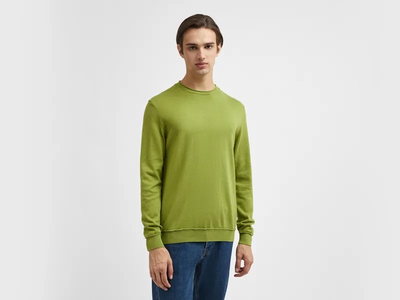 Джемпер мужской United Colors of Benetton 21A_102CU1P16 зеленый XL