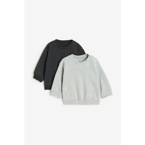 Толстовка H&M, размер 62, черно-серый