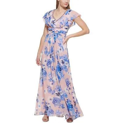 Eliza J Женское розовое вечернее платье макси со стразами Petites 2P BHFO 5284
