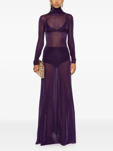 TOM FORD вечернее платье из металлизированной пряжи, фиолетовый