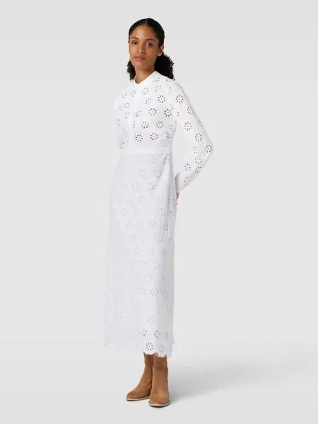 Платье миди с кружевным узором THE KOOPLES, белый
