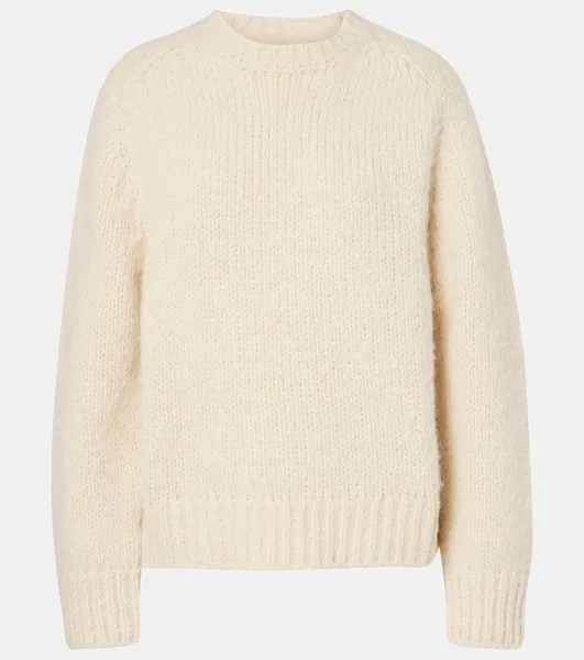 Свитер из смеси мохера и шерсти Jil Sander, цвет chalk