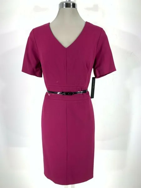 Платье-футляр с поясом и короткими рукавами Marc New York NWT Modern BERRY, размер 10