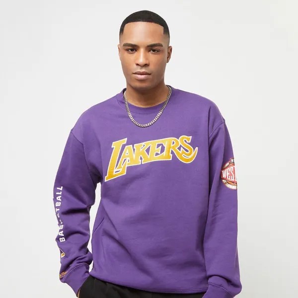 Толстовка NBA There and Back Fleece Crew Los Angeles Lakers Mitchell & Ness, цвет purple