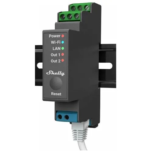 Двухканальное Wi-Fi реле 2х16А Shelly PRO 2
