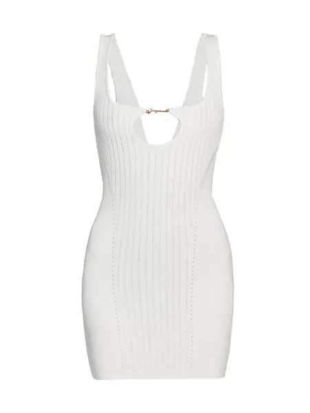 Мини-платье Sierra с логотипом Jacquemus, цвет off white
