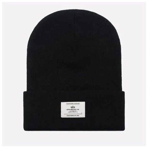 Шапка Alpha Industries Essential Beanie чёрный , Размер ONE SIZE