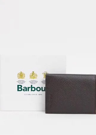 Маленький кожаный бумажник темно-коричневого цвета Barbour Amble-Коричневый цвет