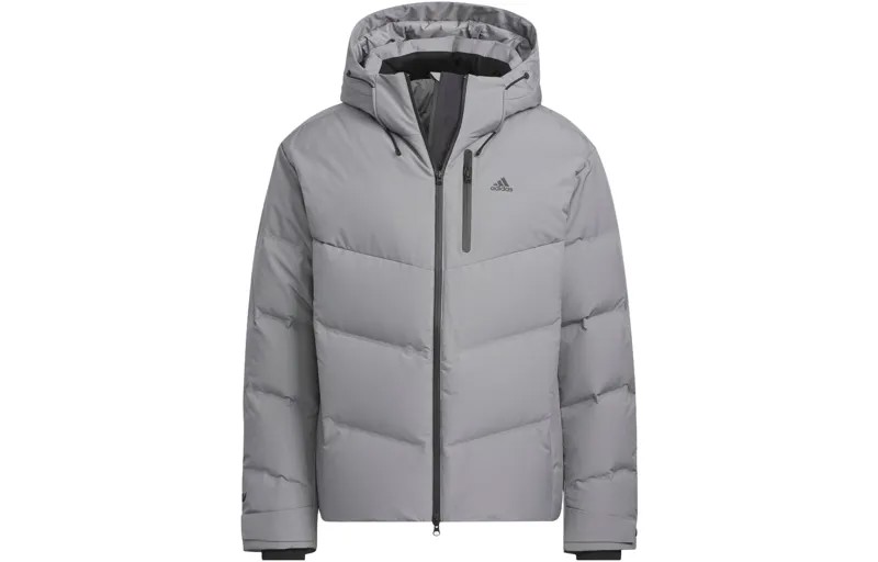 Пуховик унисекс серый Adidas, серый