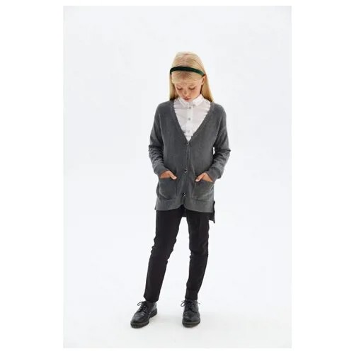 Кардиган базовой модели, Silver Spoon School, SSFSG-127-25014-815, Размер 164, Цвет Серый