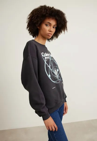 Толстовка Calvin Klein Jeans GALAXY BOYFRIEND CREWNECK, черный