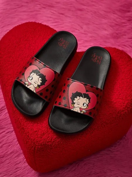 Женские шлепанцы, легкие, для Рождества в помещении или на улице Betty Boop X Shein, мультиколор