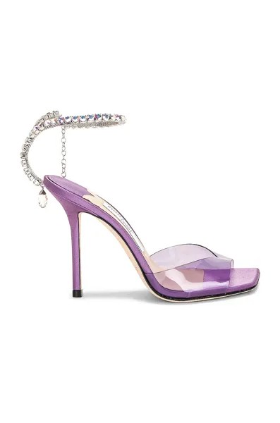 Туфли Jimmy Choo Saeda 100 Plexi, цвет Wisteria & Aurora