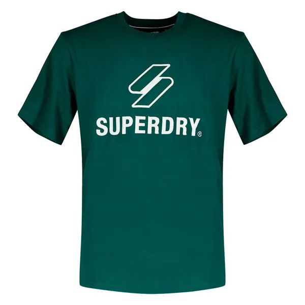 Футболка Superdry Code Sl Stacked Apq, зеленый