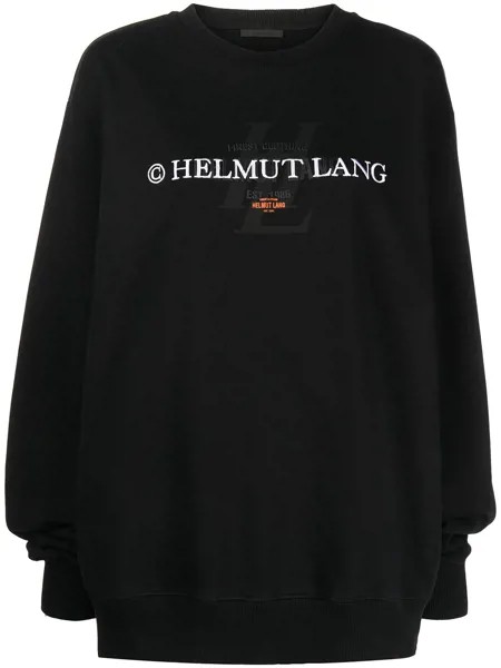 Helmut Lang толстовка с круглым вырезом и логотипом