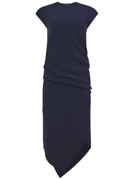 Proenza Schouler draped-detail asymmetric dress, синий