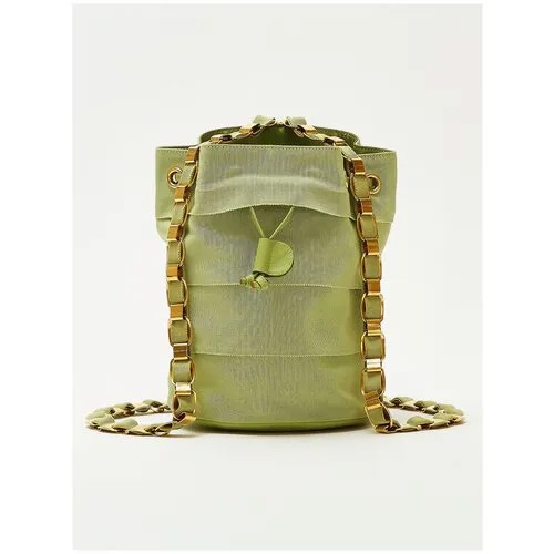 Ресейл сумка женская Salvatore Ferragamo, Textile Bag, Зеленый, Отличное