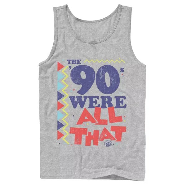 Мужская майка с графическим рисунком Nickelodeon All That The Nineties Were в стиле ретро