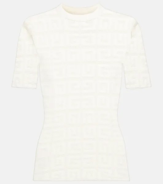 Жаккардовая футболка 4G GIVENCHY, белый