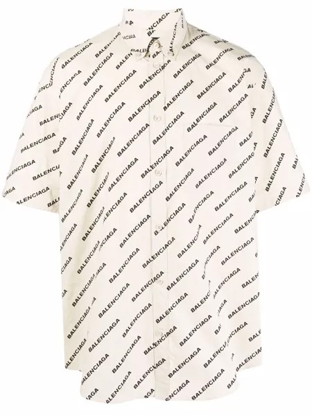 Balenciaga рубашка с короткими рукавами и логотипом