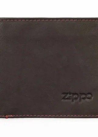 Портмоне Zippo, цвет коричневый, натуральная кожа, 11?1,2?10 см