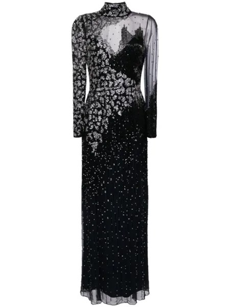 Jenny Packham вечернее платье Starman с пайетками, синий